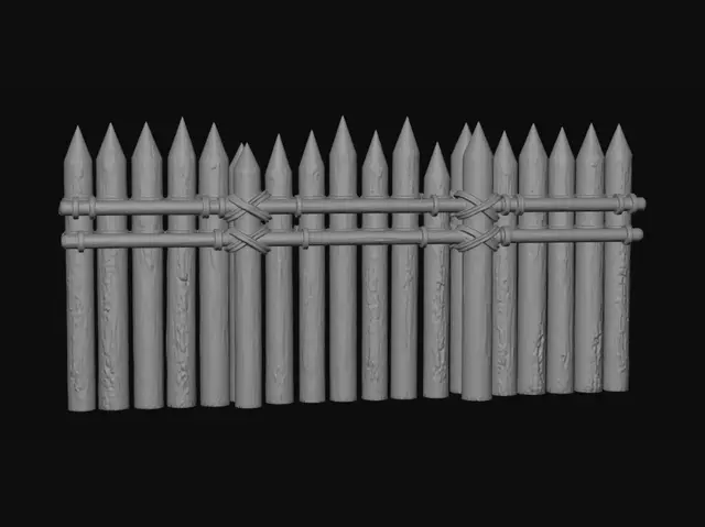 3D model for Wooden Fence