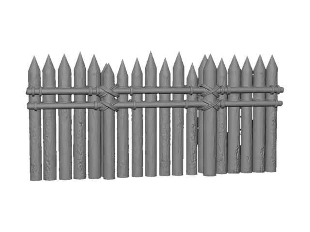 3D model for Wooden Fence