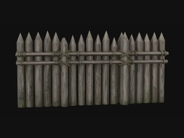 3D model for Wooden Fence