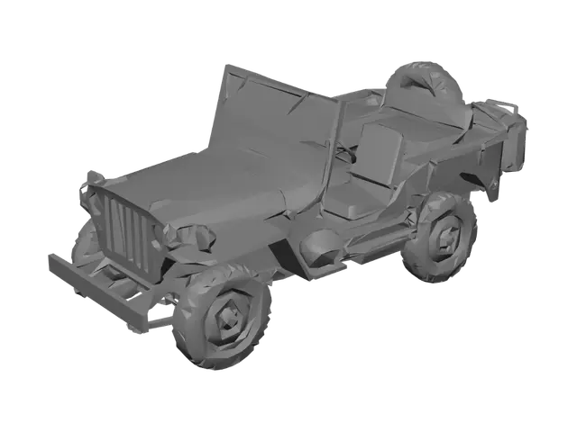 3D model for WWII U.S. Army Jeep