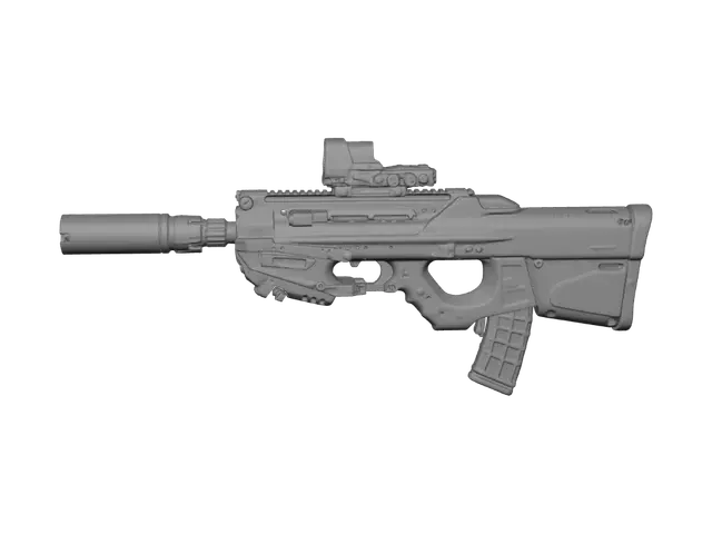 3D model for No Mercy F-2000 Graffiti Assault Rifle