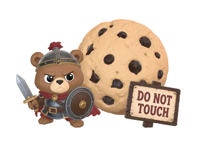 The Bear Who Guards the Last Cookie 3D model, vytvořený pomocí AI