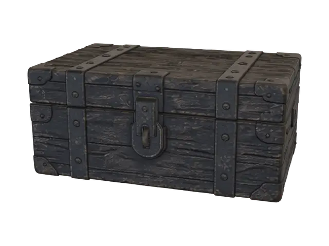 Locked Wooden Box - Craftsmanship 3D model, vytvořený pomocí AI