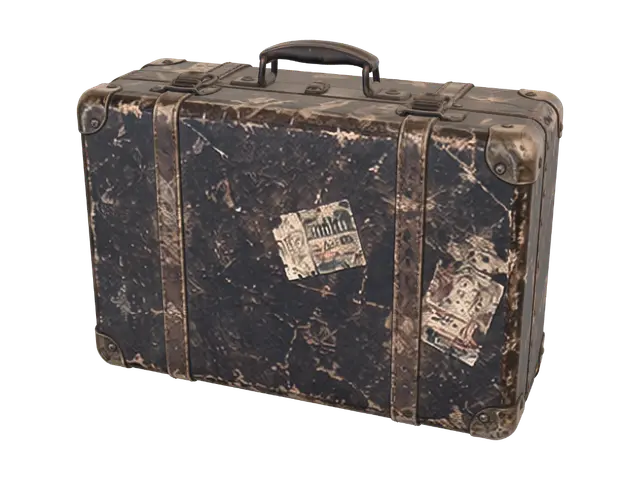 Old Suitcase 3D model, vytvořený pomocí AI