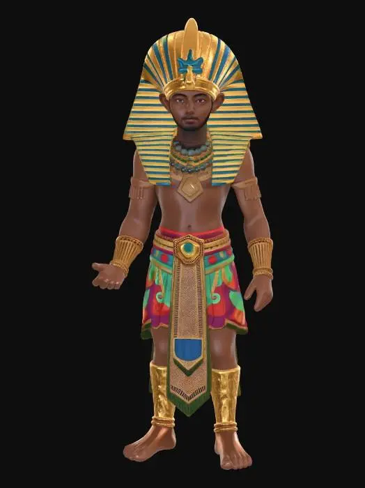 3D model for Create a model of a pharaoh.