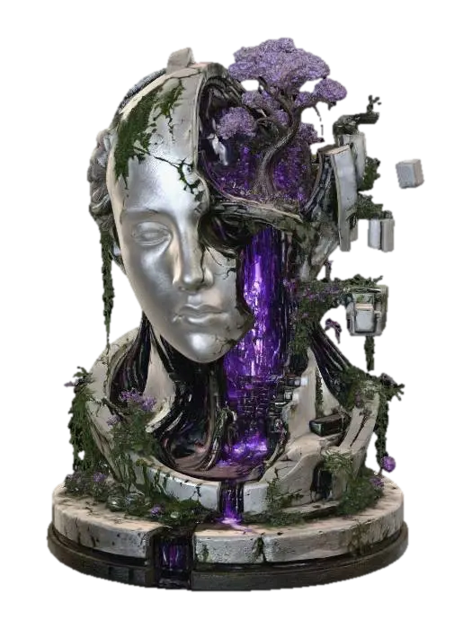 Garden Within - Courtyard 3D model, vytvořený pomocí AI