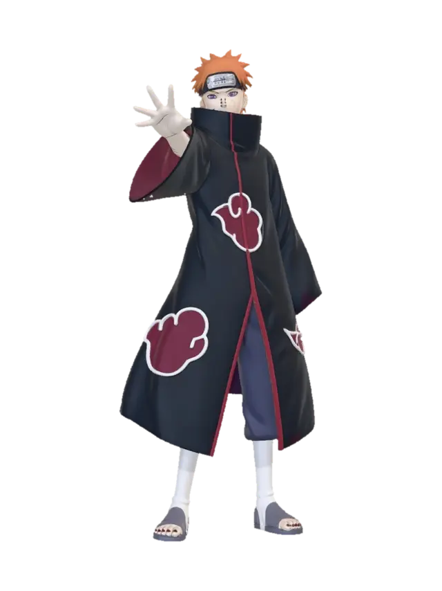 Naruto in Akatsuki Cloak - Fanart 3D model, AI generated