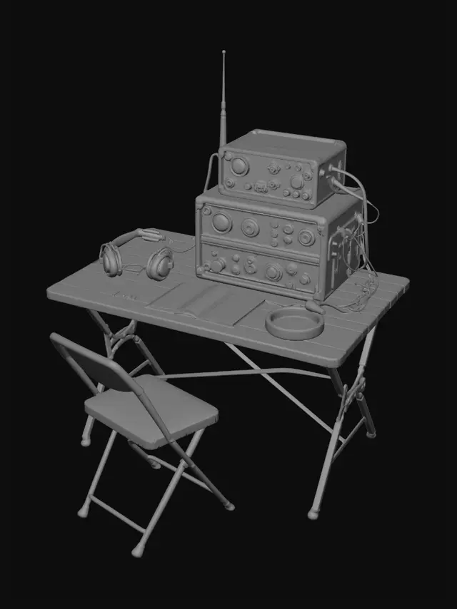 3D model for Field Radio Set
