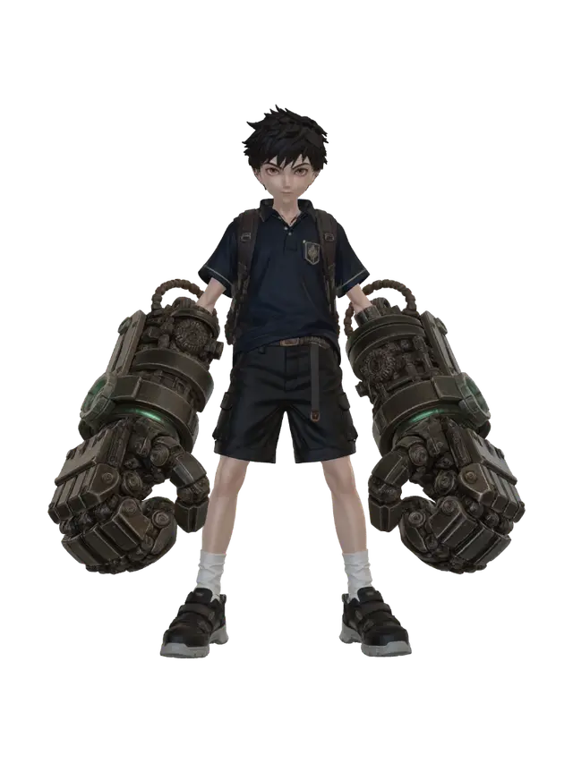 3D model for Young Mech-Wielder