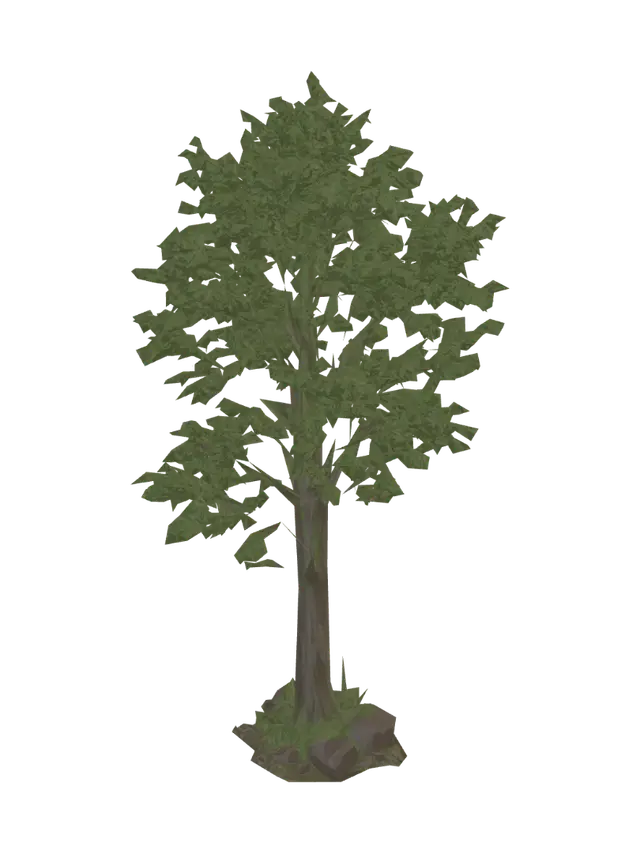 Low Poly Verdant Tree - Trunk 3D model, vytvořený pomocí AI