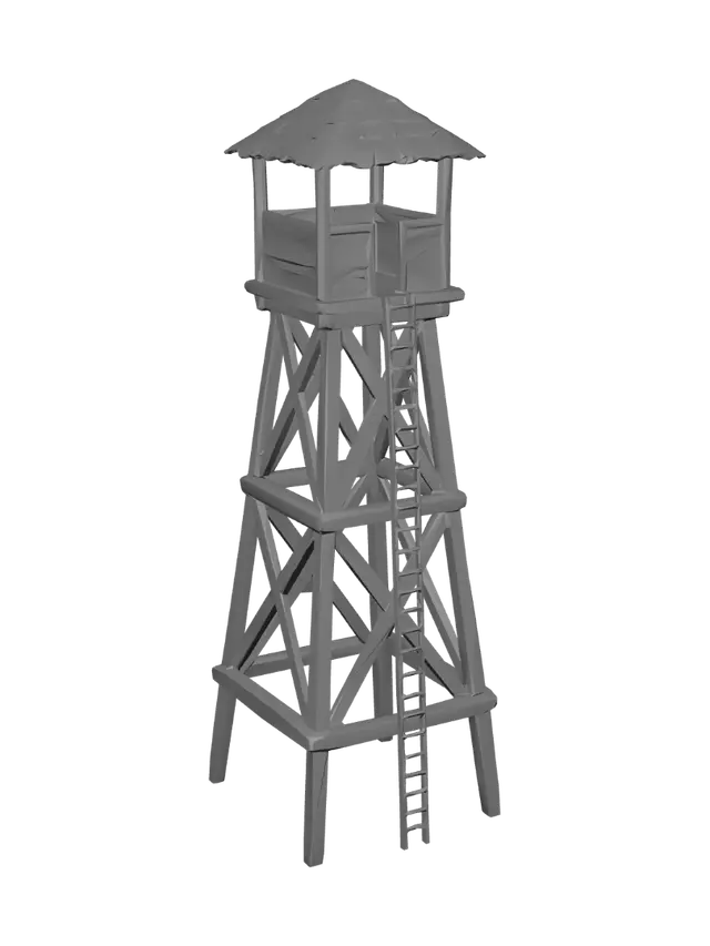 3D model for Thatched Timber Watchtower