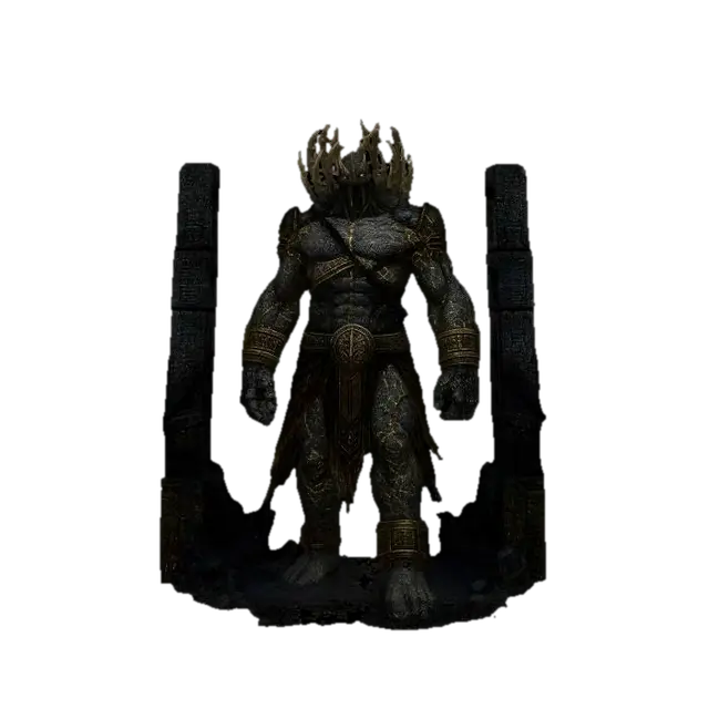 Chainbound Colossus 3D model, vytvořený pomocí AI