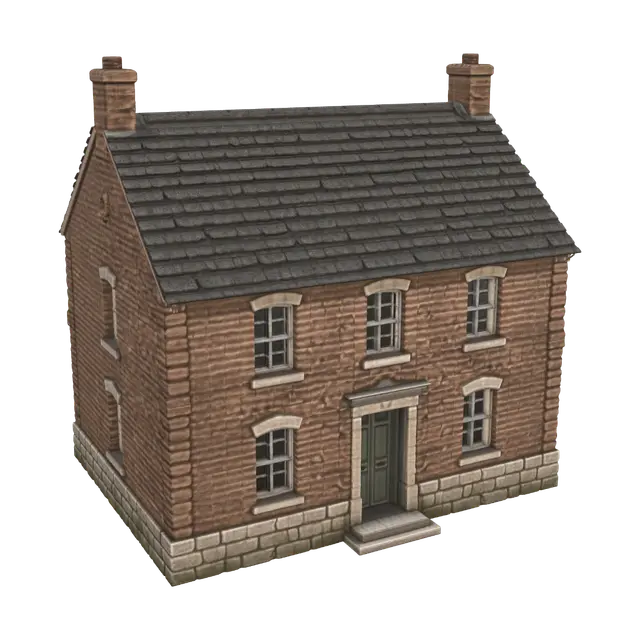 Brick House - Case 3D model, vytvořený pomocí AI