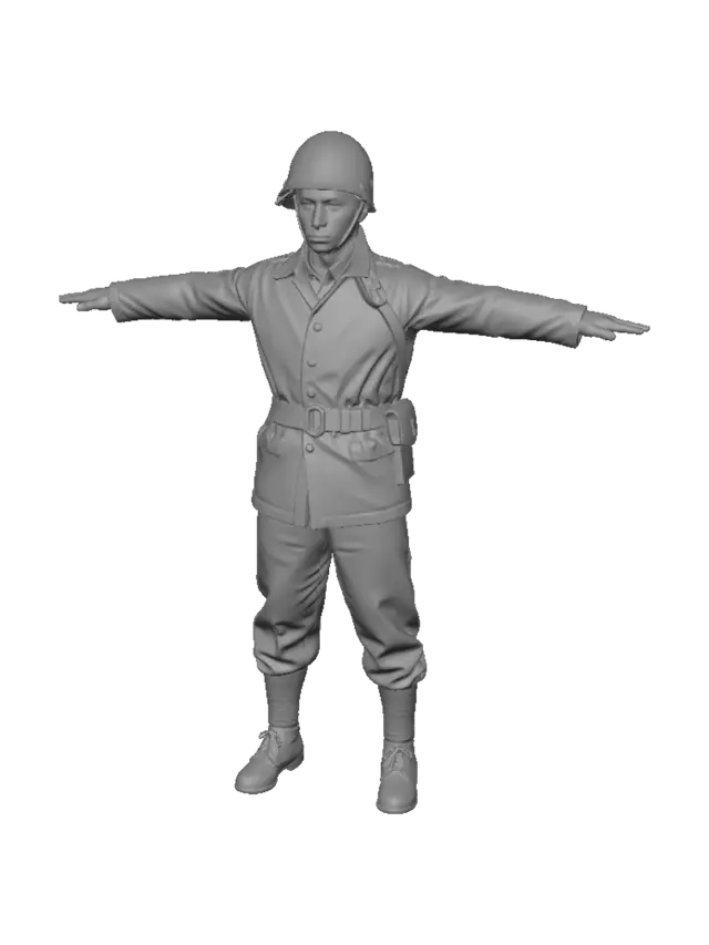 3D model for Arms Outstretched Soldier