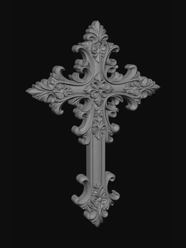 3D model for Ornate Gothic Cross