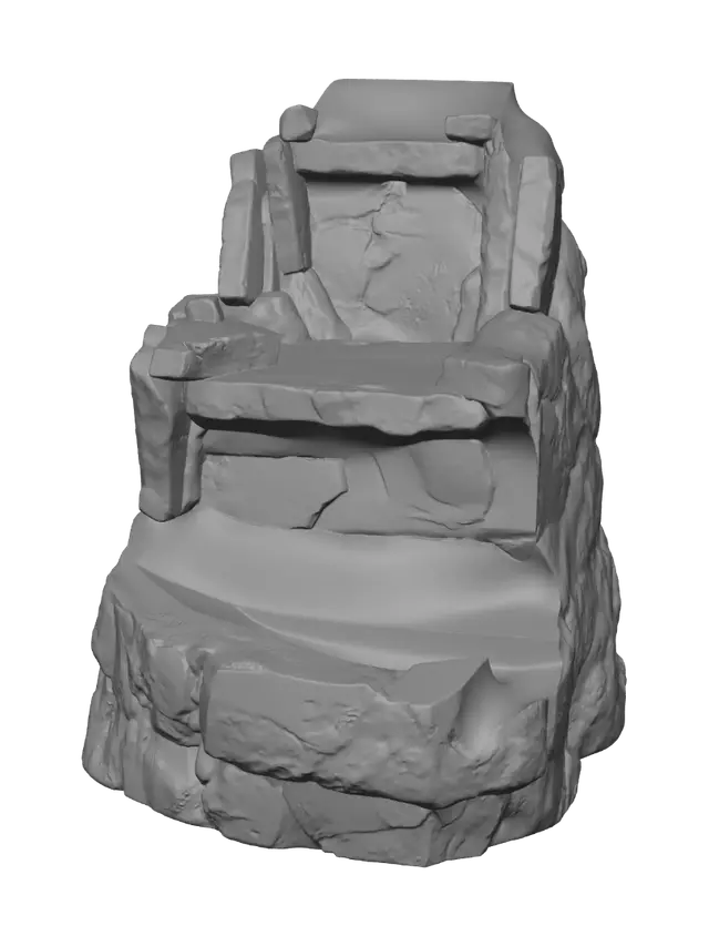 3D model for Ancient Stone Fountain Ruins