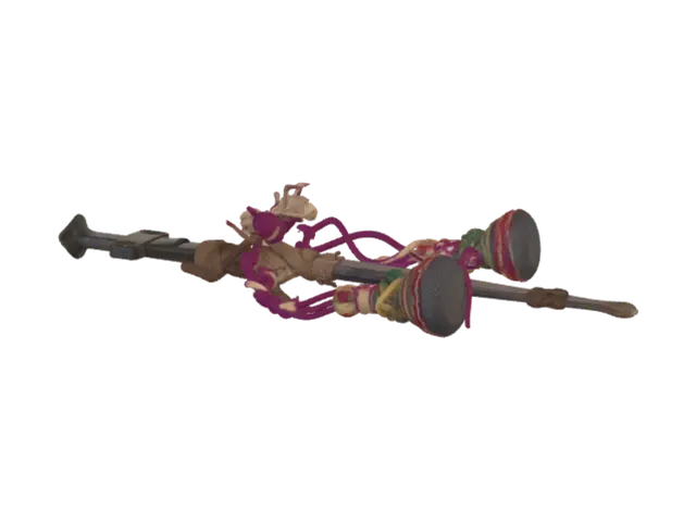 3D model for Beaded double-ended ceremonial rattle baton