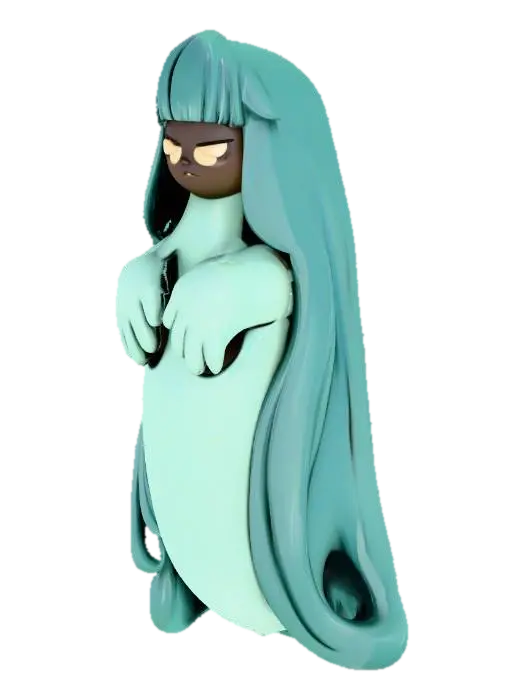 dora hades 2 3D model, vytvořený pomocí AI