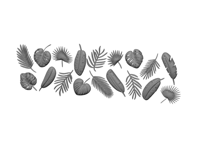 3D model for Tropical Leaf Silhouettes