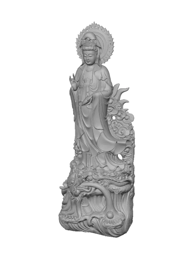 3D model for Serenity of the Lotus Bodhisattva