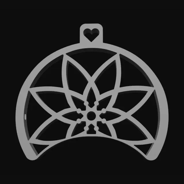 3D model for Arched Flower Mandala Pendant