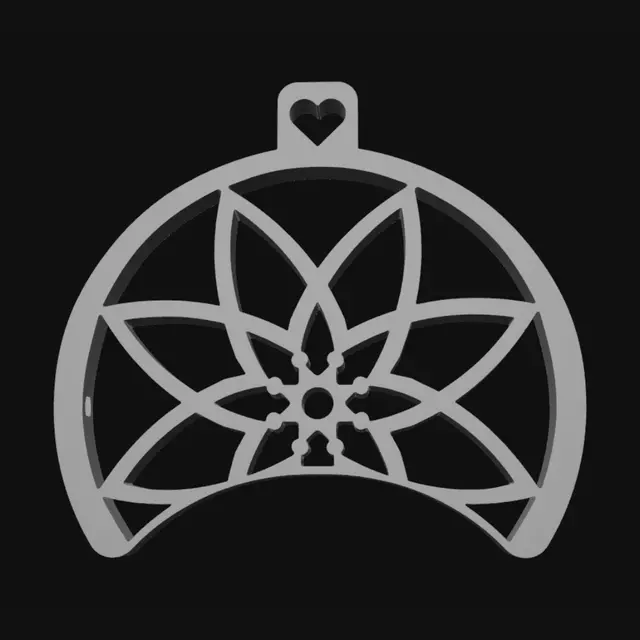 3D model for Arched Flower Mandala Pendant