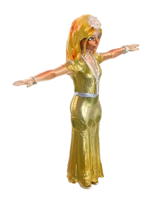 Babs - Flapper With A Turban-3D-modell, genererad av AI