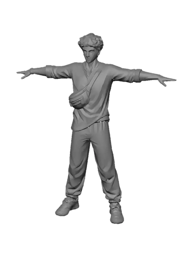 3D model for White T-Pose Hero