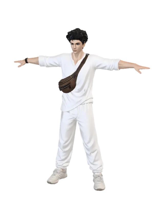3D model for White T-Pose Hero