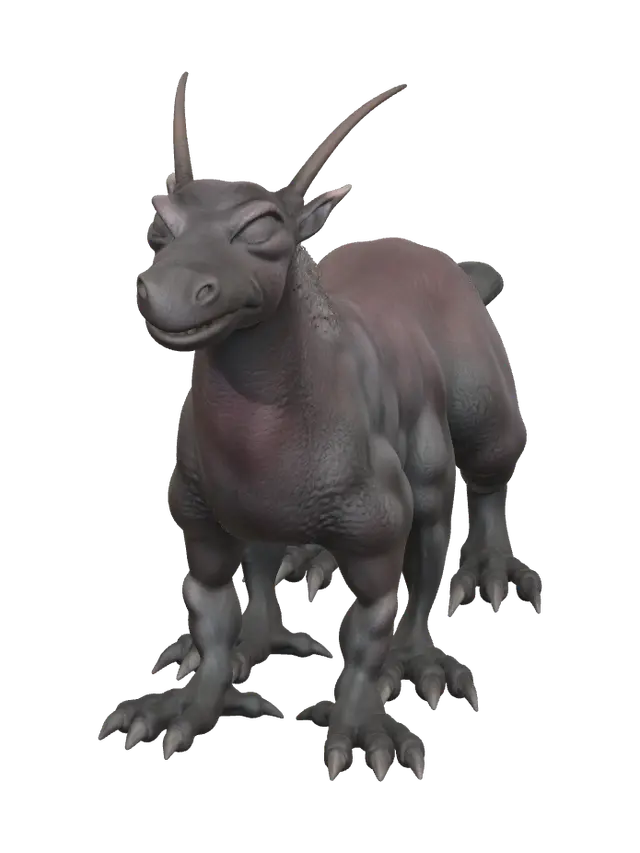 Stylized Fantasybeast - Imaginative 3D model, vytvořený pomocí AI