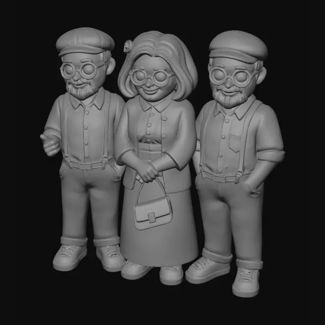 3D model for Family Portrait in Pink