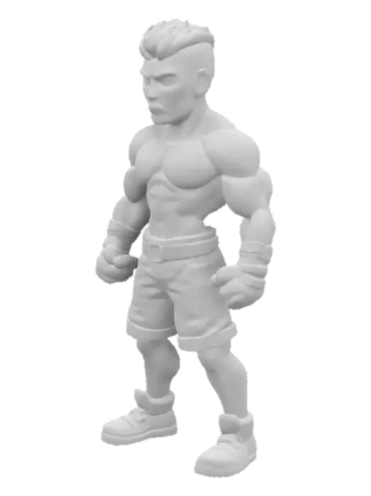3D model for Boxer Character Illustration