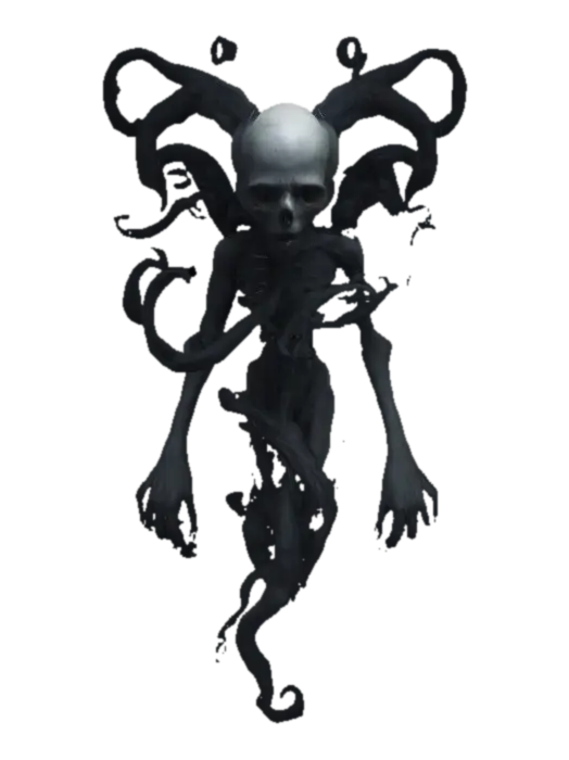 Dark fantasy style of lifeless soul - Spirits 3D model, vytvořený pomocí AI