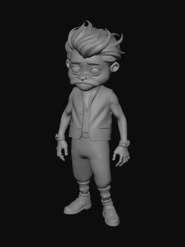 3D model for make me a gang beast character which looks a bit humanoid but still party animalish