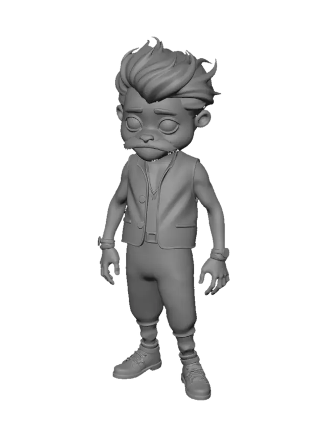 3D model for make me a gang beast character which looks a bit humanoid but still party animalish