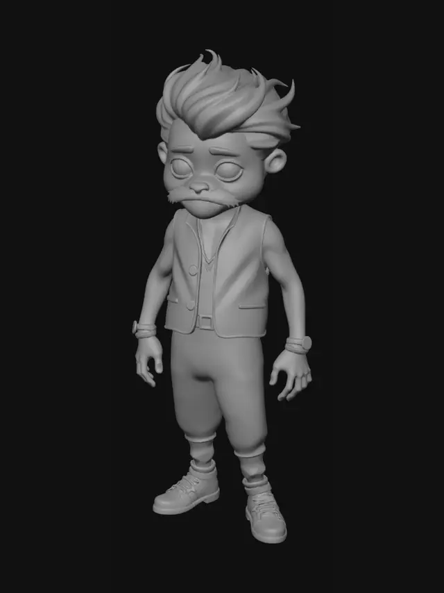3D model for make me a gang beast character which looks a bit humanoid but still party animalish
