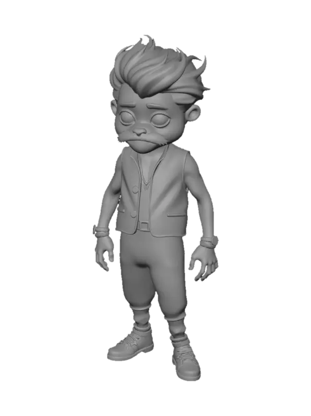 3D model for make me a gang beast character which looks a bit humanoid but still party animalish