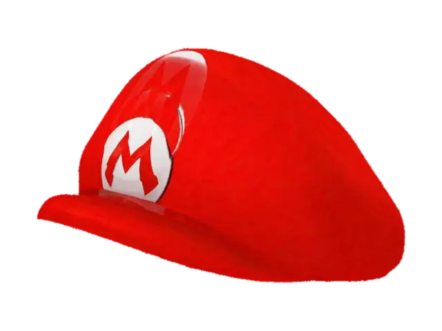 Mario Hat - Cap 3D model, vytvořený pomocí AI