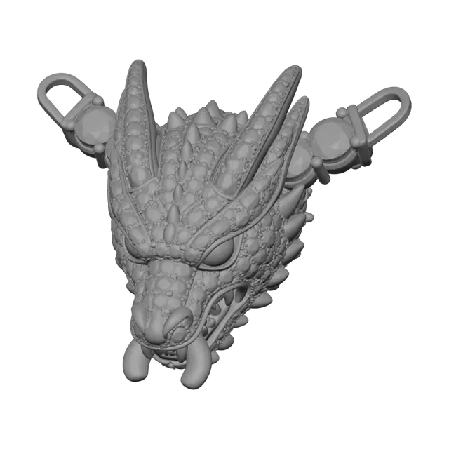 3D model for Diamond Dragon Head Pendant