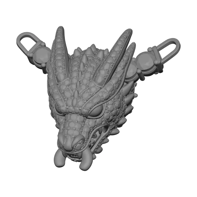 3D model for Diamond Dragon Head Pendant