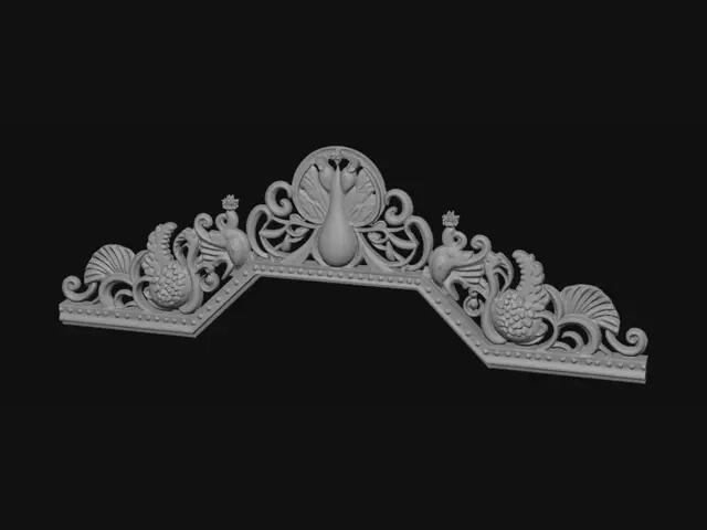 3D model for Golden Peacock Border Panel