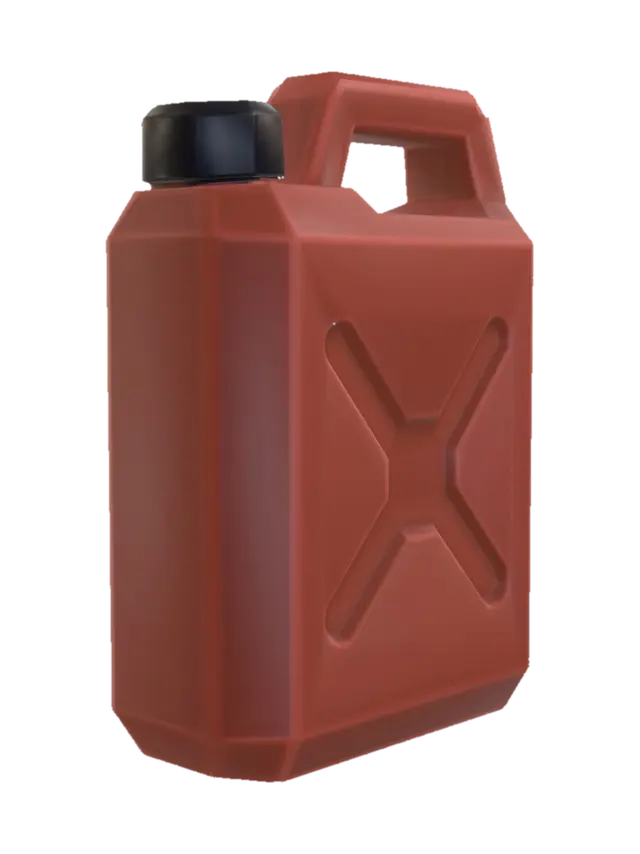 Crimson Jerrycan - Can 3D model, vytvořený pomocí AI