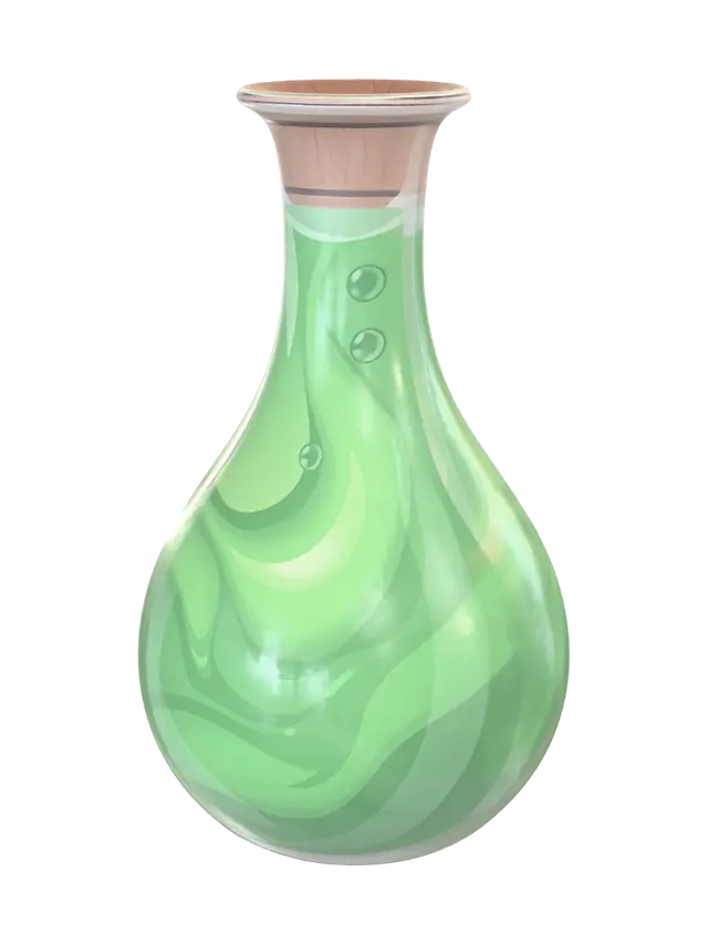 slime vial - Lineart 3D model, vytvořený pomocí AI