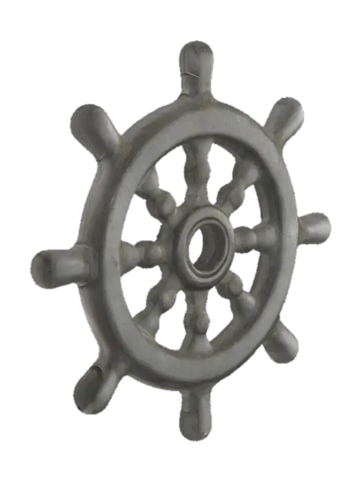 Ship's Wheel Charm - Navigation 3D model, vytvořený pomocí AI
