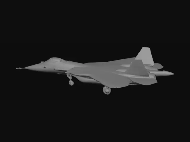 3D model for Star Camouflage Flanker in Flight