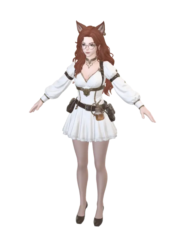 create picture based on referance - but girl need to stay at standart… - Neutralexpression 3D model, vytvořený pomocí AI