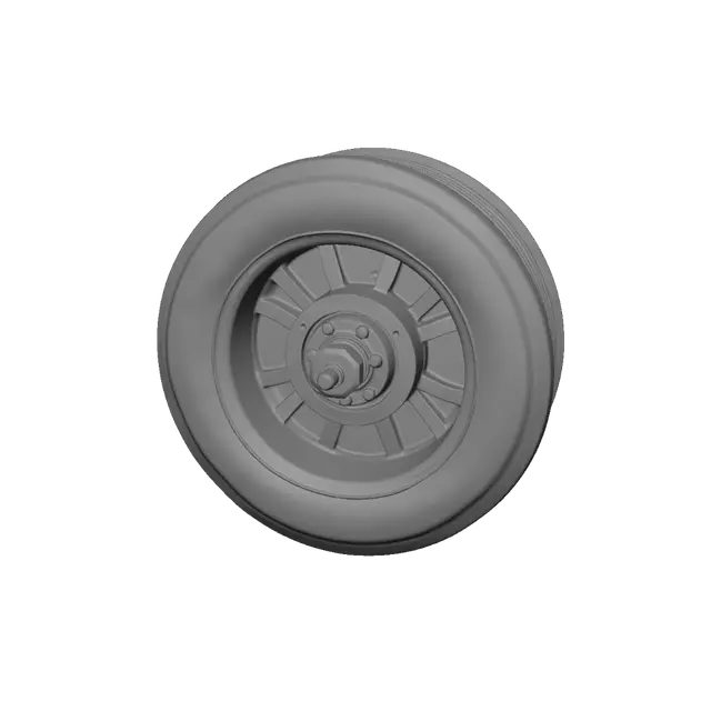 3D model for Ribbed Pulley Close-Up
