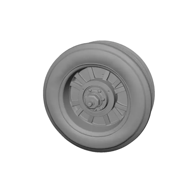 3D model for Ribbed Pulley Close-Up
