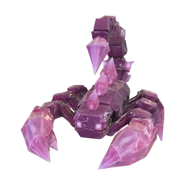 3D model for Magenta Crystal Scorpion