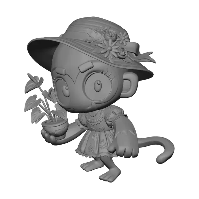 3D model for Flora the Garden Monkey